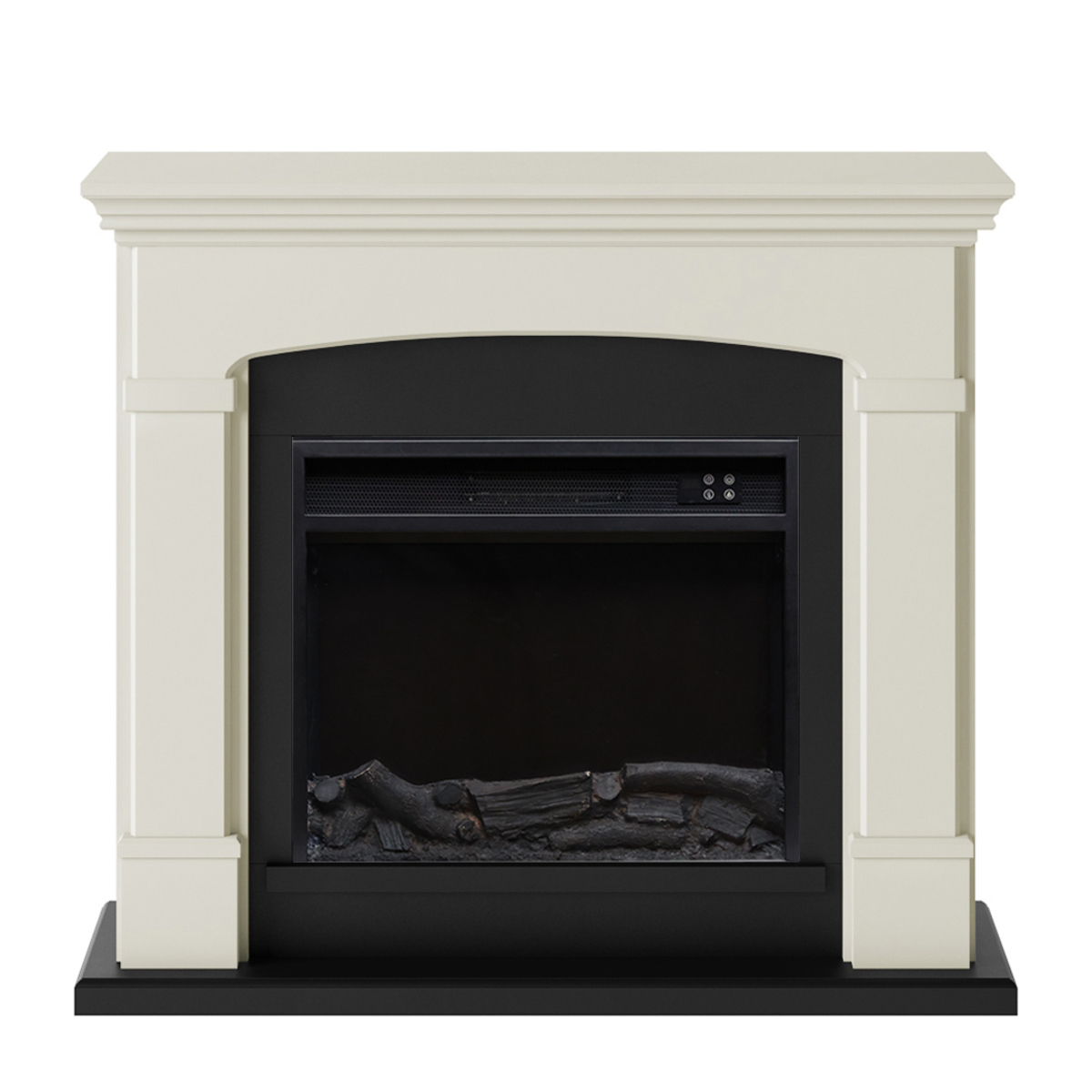 Cheminee murale 1500w caminetto fuego blanco crema