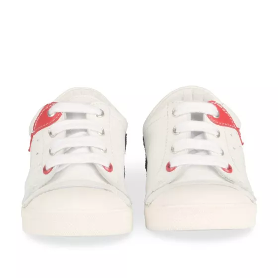 Baskets BLANC FREEMOUSS BOY CUIR