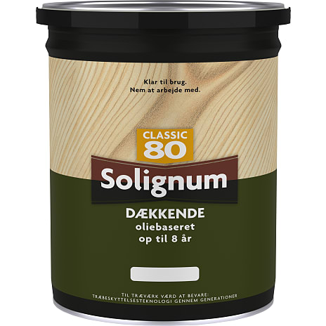 Solignum Classic 80 dækkende træbeskyttelse 5 liter - hvid