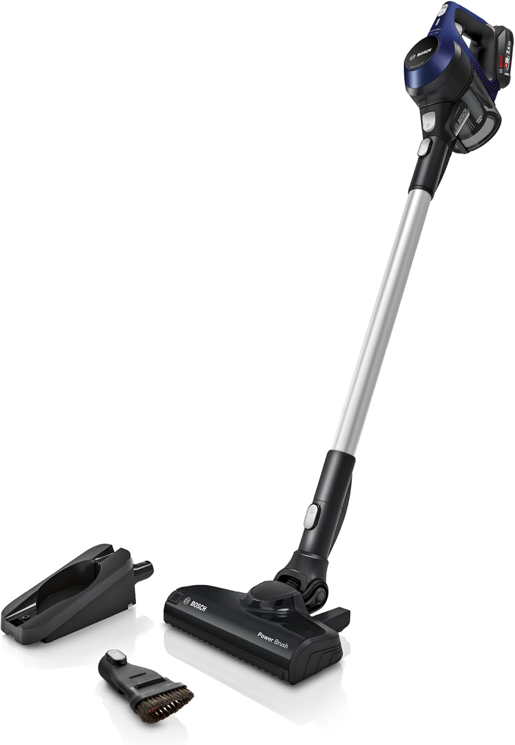 Bosch Akku-Staubsauger Unlimited 6 BBS611PCK, kabelloser Handstaubsauger, beutellos, leicht, Hygiene-Filter, 10 Jahre Motorgarantie, hohe Saugleistung, Lange Laufzeit, alle Bodenarten, blau