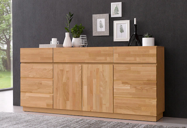 Home affaire Sideboard Kommode, Breite 180 cm, teilmassiv, FSC®-zertifiziert