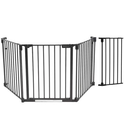 Beemoo SAFE Protect Skrugrind/romdeler 3 Paneler inkl. Forlengelsesdel 30 cm, Black