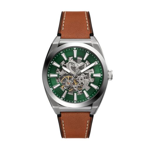 Fossil Everett ME3261 Herreur, Silver/Brown, 42 mm