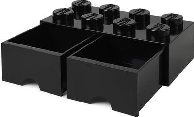 LEGO Oppbevaringsboks med Skuff 8, Svart