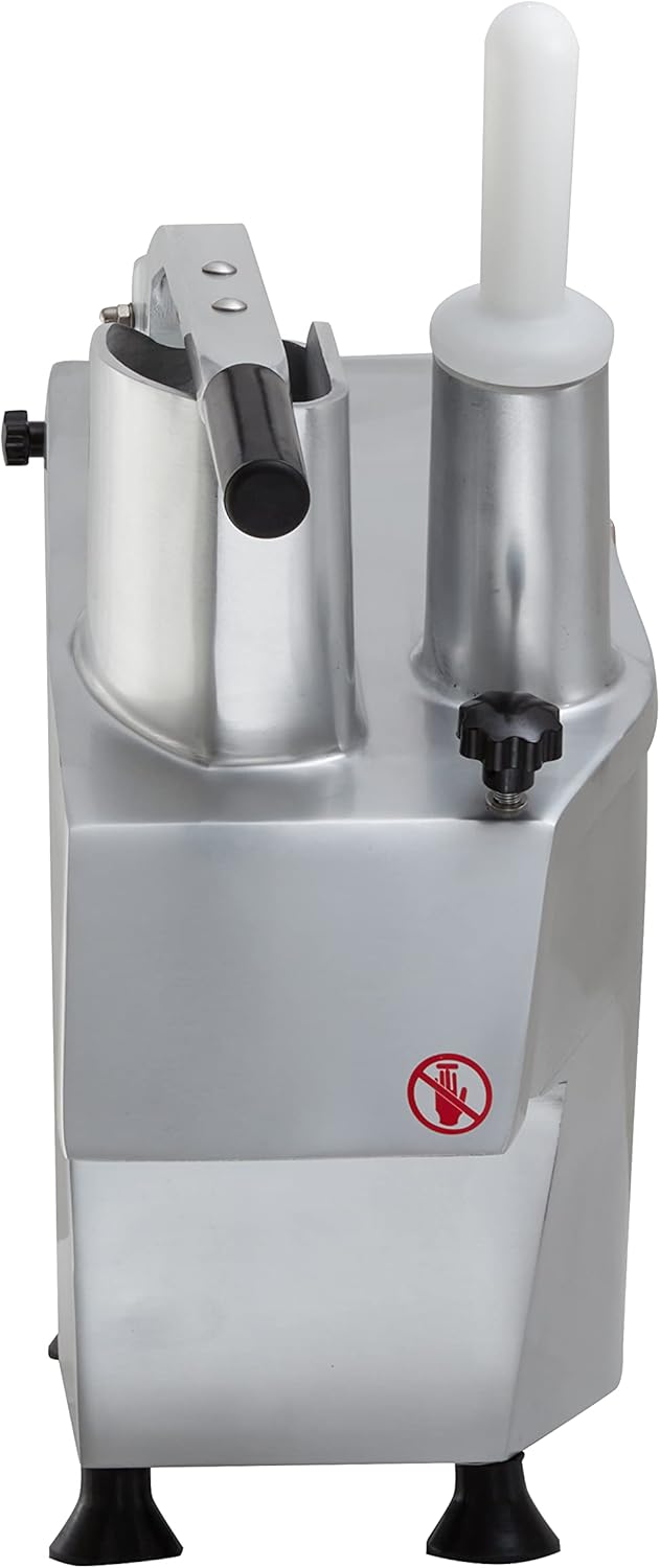 Gemüseschneider I Elektrischer Gemüseschneider I 300 kg/h Leistung I 5 Scheiben Ø 2-7 mm I Aluminium I Gemüse-Cutter für Gastronomie