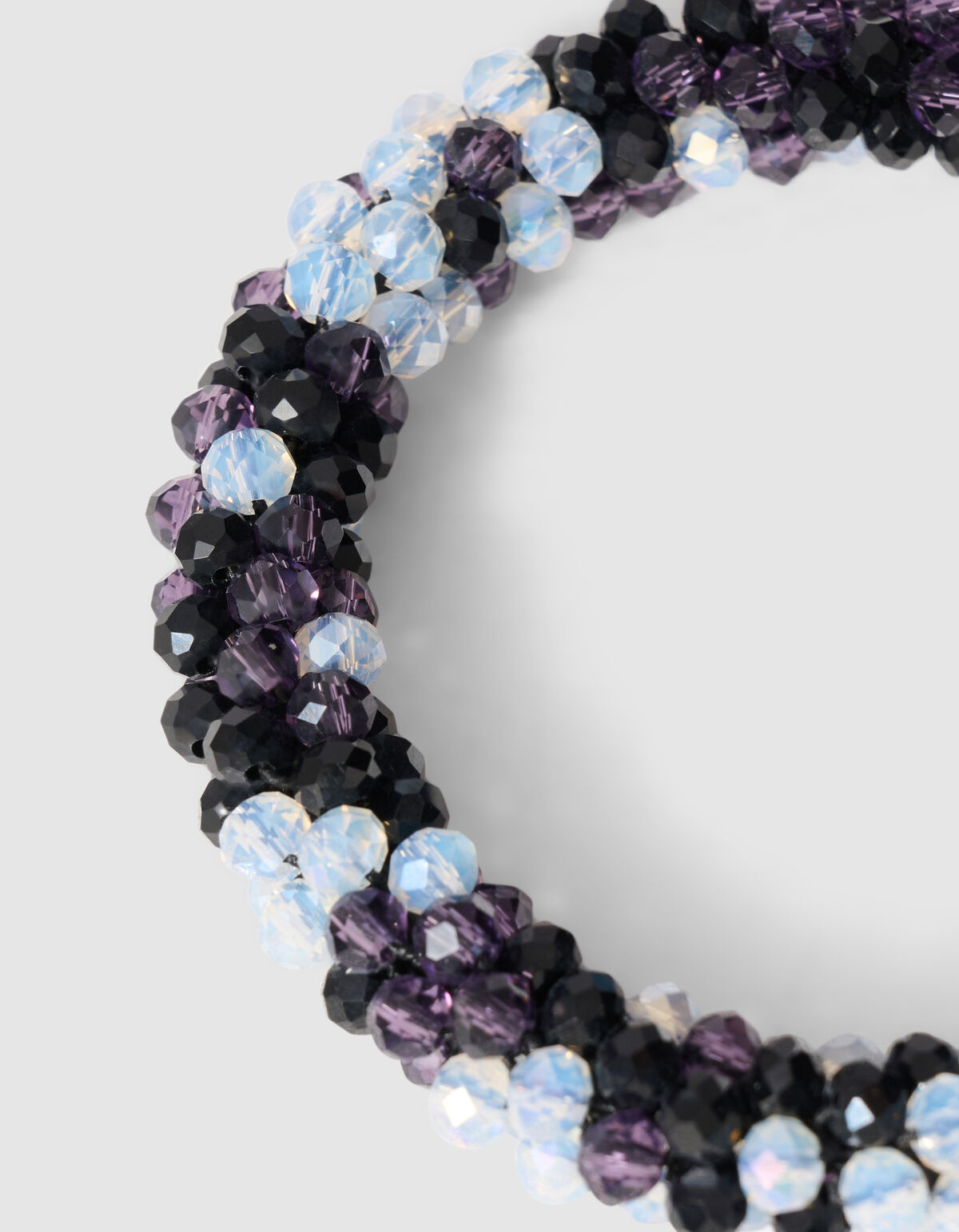 Beaded Armband Zwart/Blauw