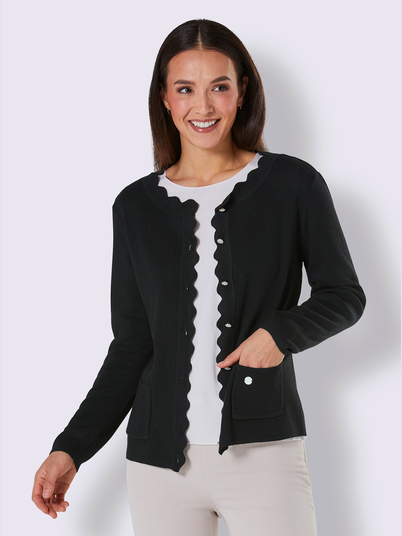 Veste en tricot en modal et polyamide avec modal