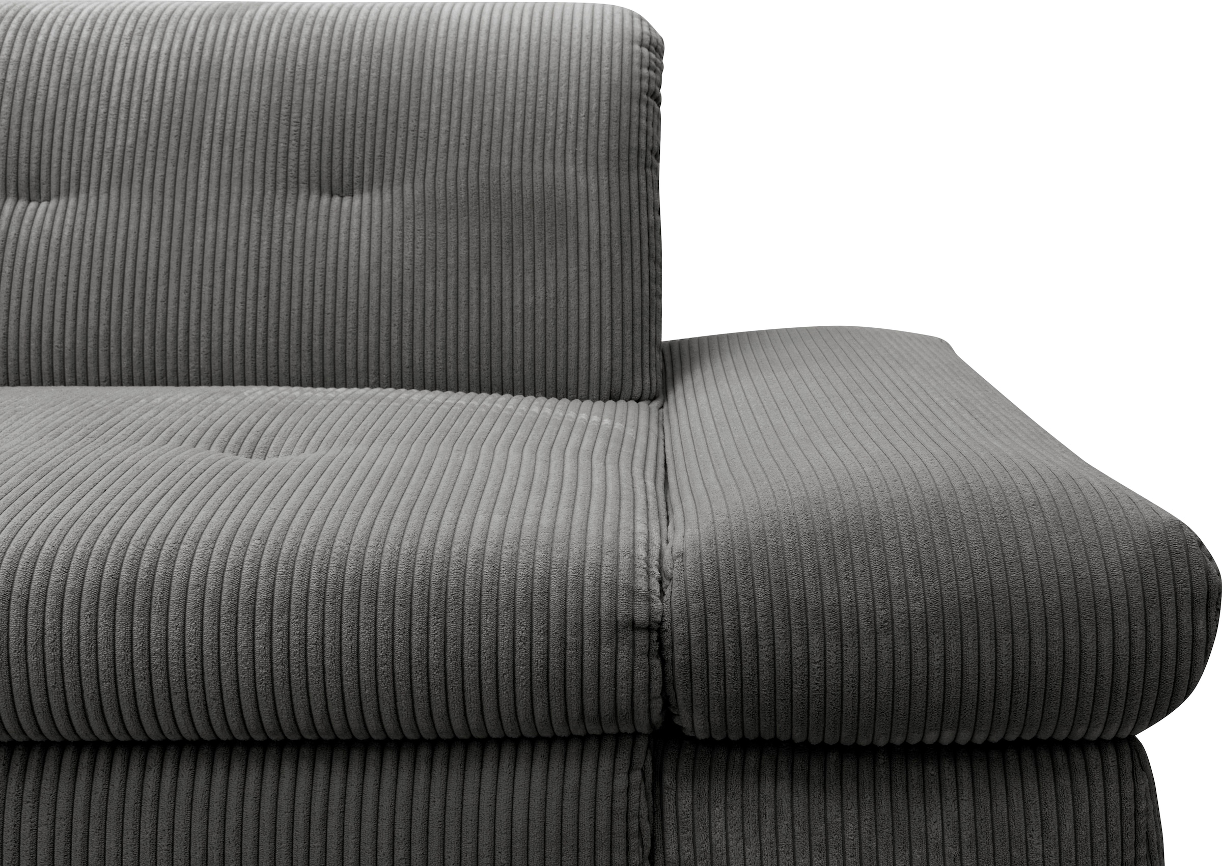 DOMO collection Ecksofa »Moric, L-Form, XXL-Sofa - Breite 300cm, viel Platz, auch in Cord« wahlweise mit Bettfunktion und Armteilverstellung, Cord