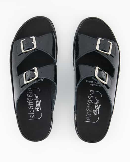 Semler Fiesta Pantoletten in Schwarz