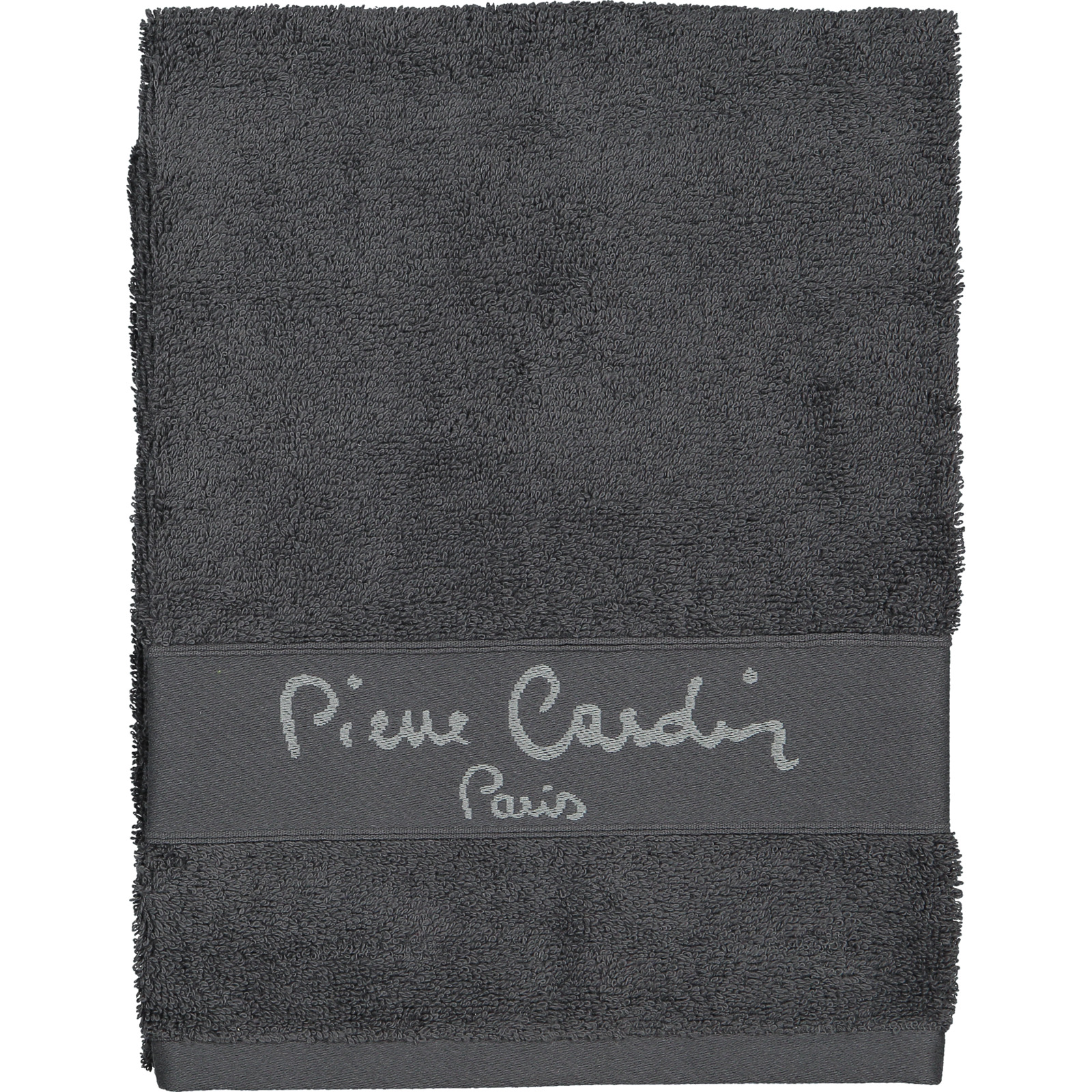 Pierre Cardin Handtuch Frottee 50 x 100 cm mit Stickerei anthrazit