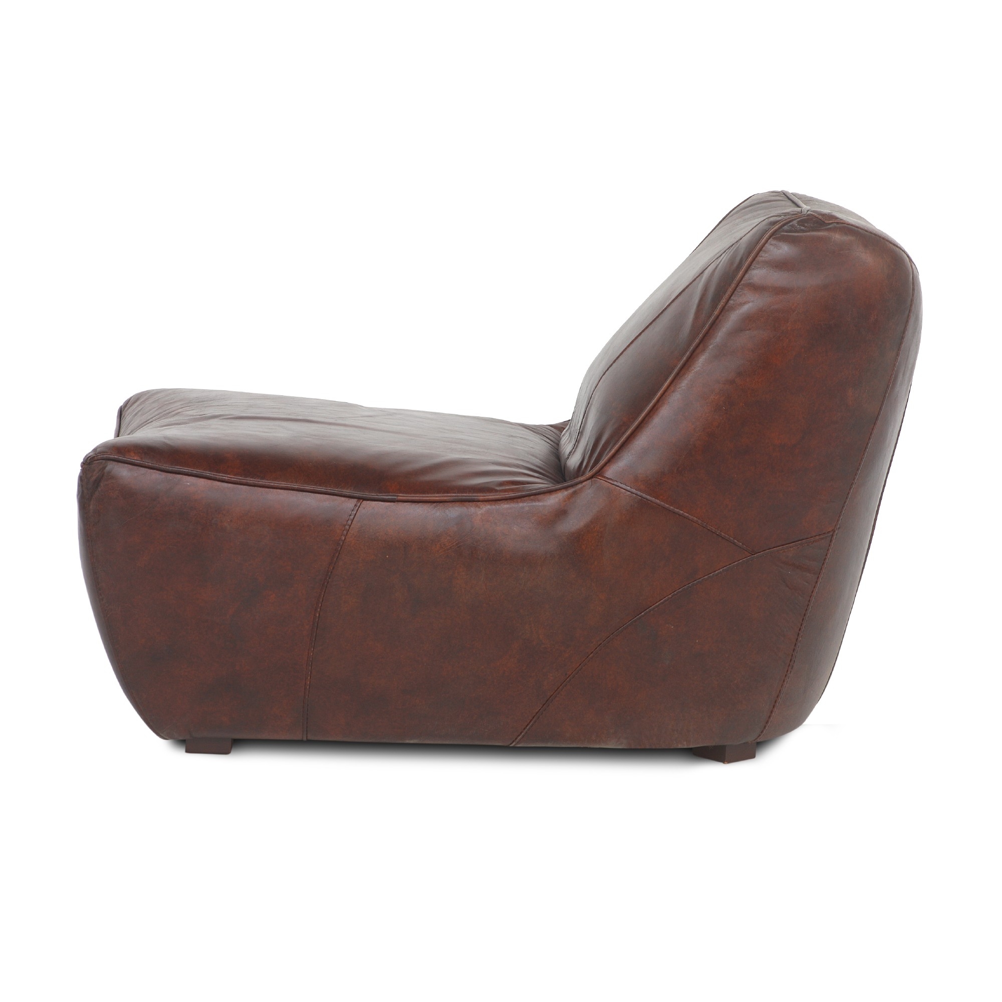 Ledersessel 'Callazzo' vintage, dunkelbraun, T 110 cm, B 71 cm, H 74 cm von fischer's lagerhaus