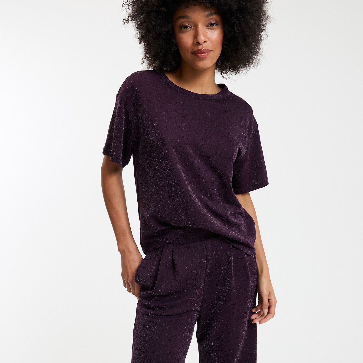 COLEÇÃO LA REDOUTE<br>Camiseta com gola redonda e mangas curtas