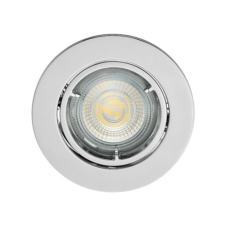 3 spots à encastrer Colours Caius IP20 chrome Ø8,5 cm