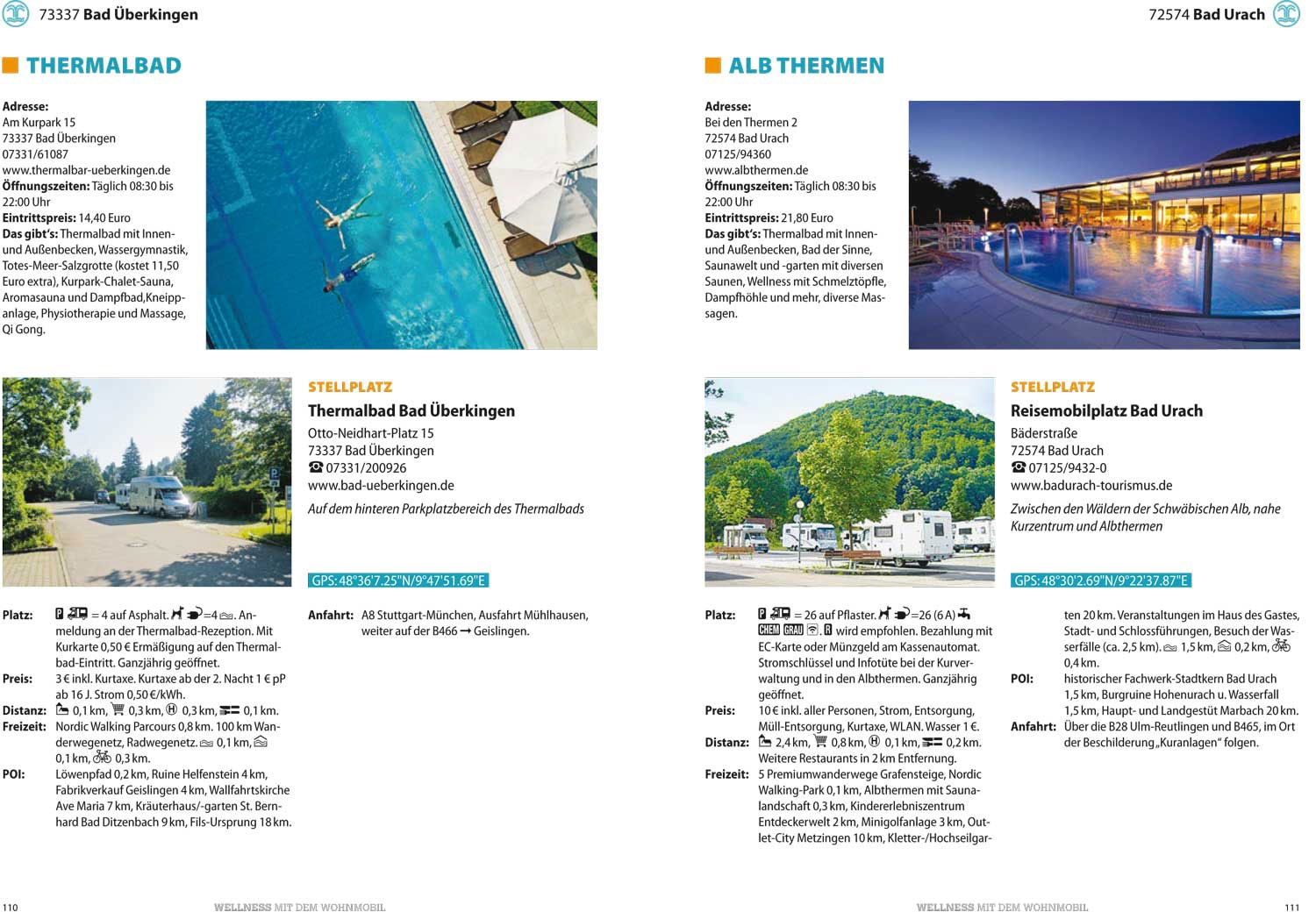 Stellplatzführer Schönste Thermen - Wellness mit dem Wohnmobil