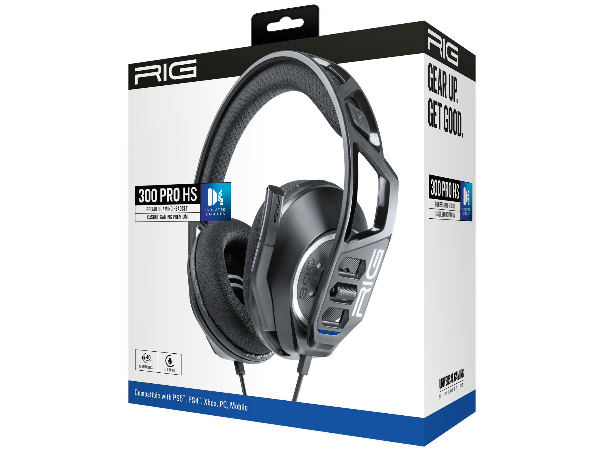 AUSCULTADOR RIG 300HS PS4/PS5 PRO PRETO