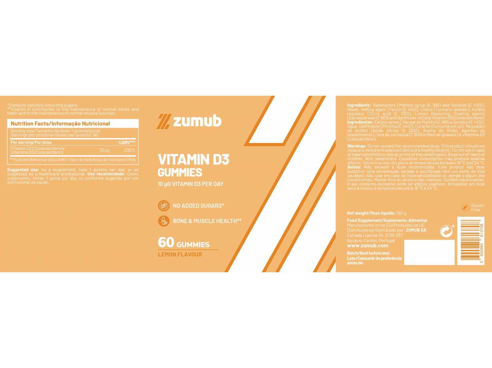 SUPLEMENTO ZUMUB VIATMINA D3 60 GOMAS