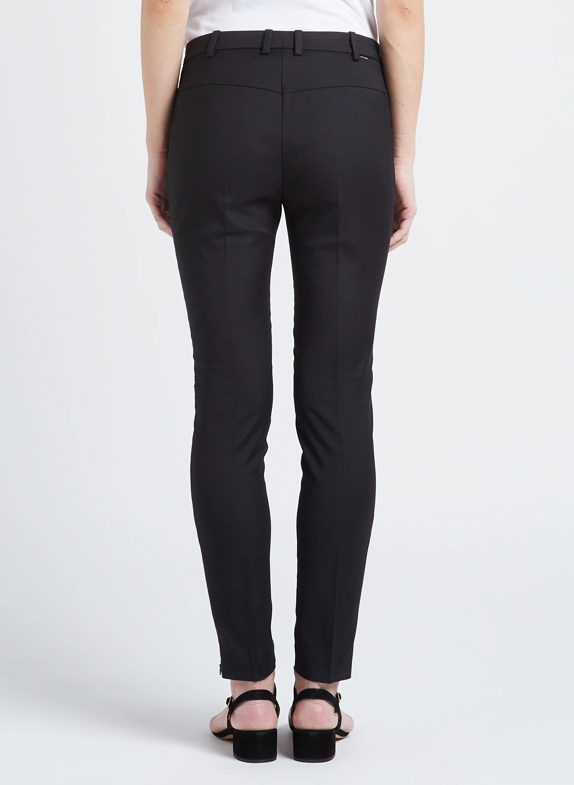 Pantalon carotte taille basse| Noir