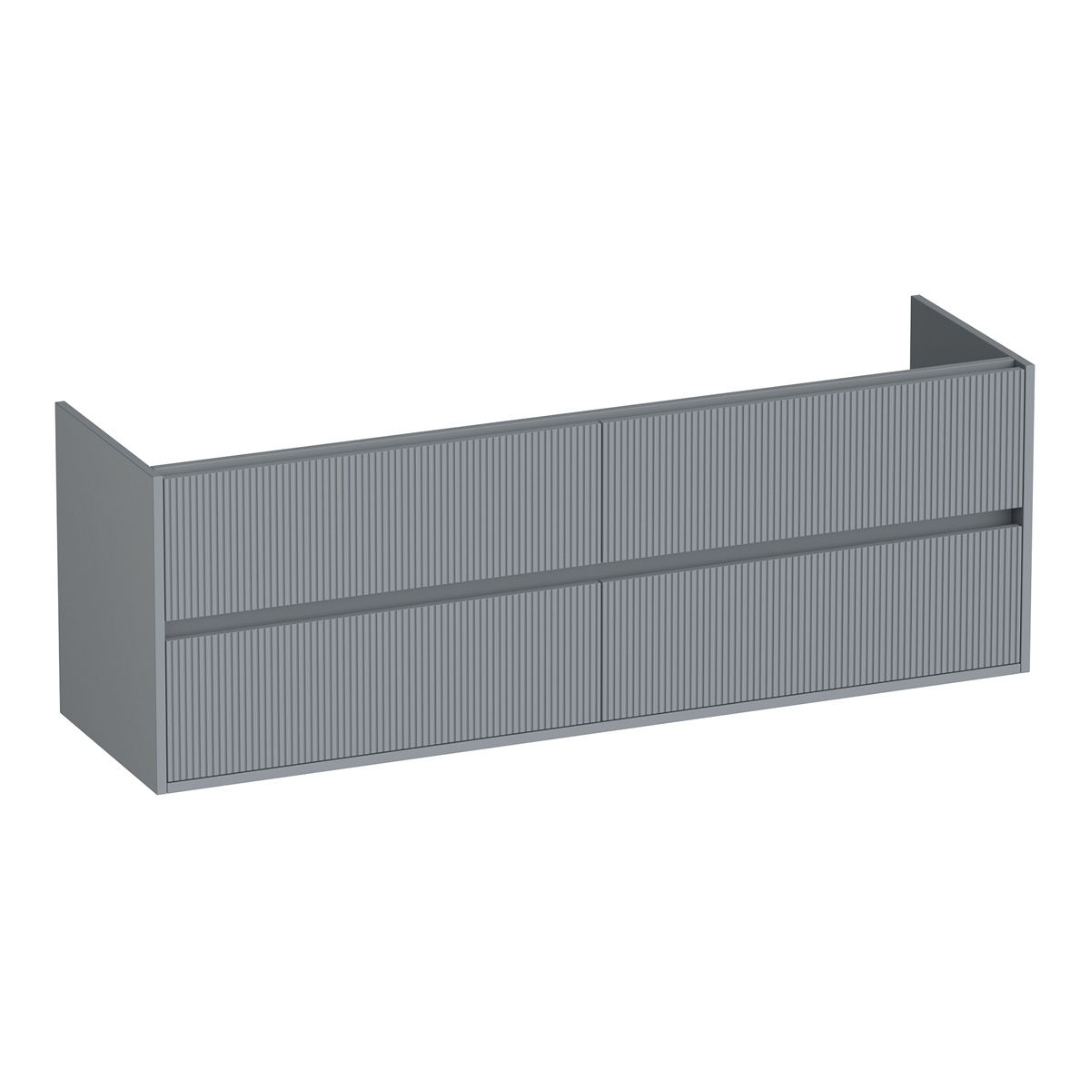 Brauer Adore Wavy onderkast ribbelfront 160cm met 4 softclose lades grijs mat