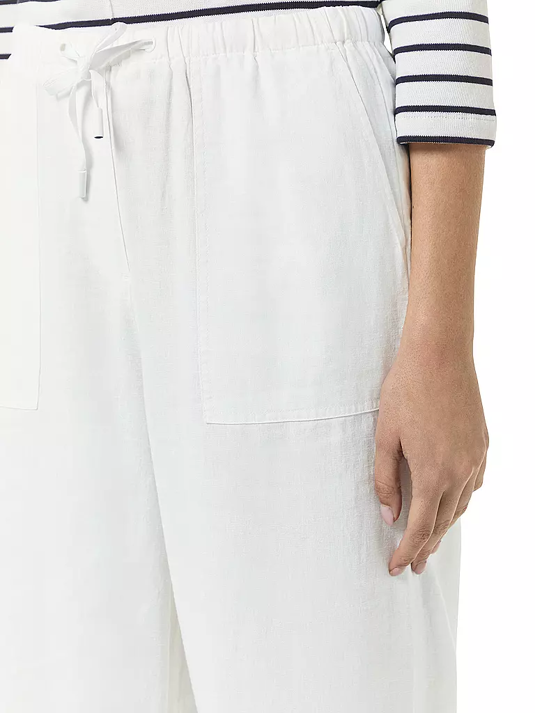 COMMA IDENTITY Leinenhose weiss
