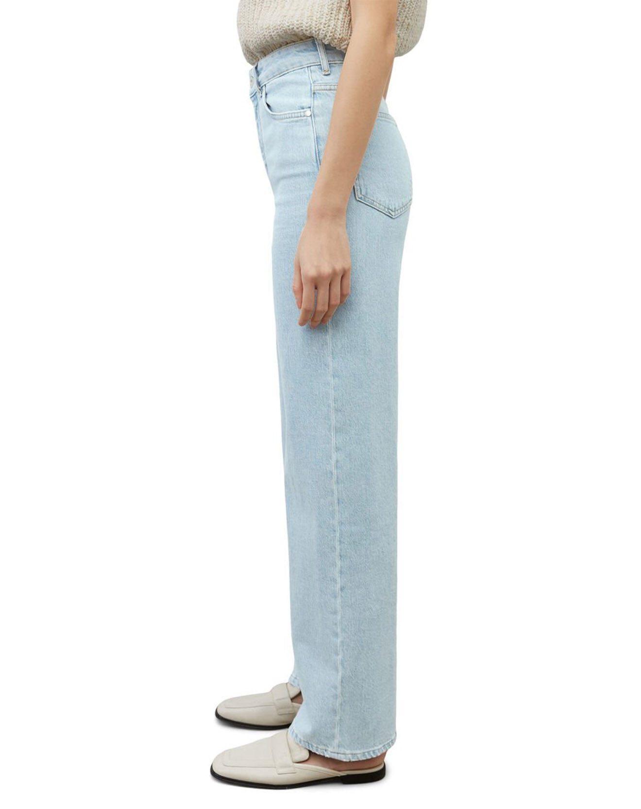 Marc O'Polo Jean Widefit Taille haute bleu clair