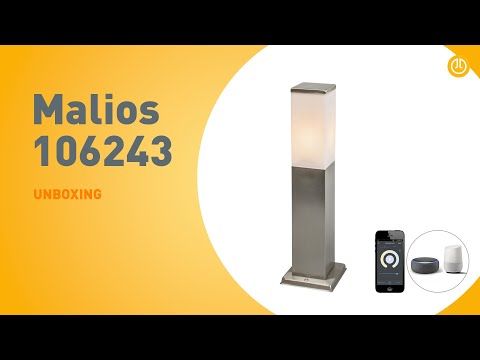 Smart buitenlamp 45 cm staal incl. Wifi P45 - Malios