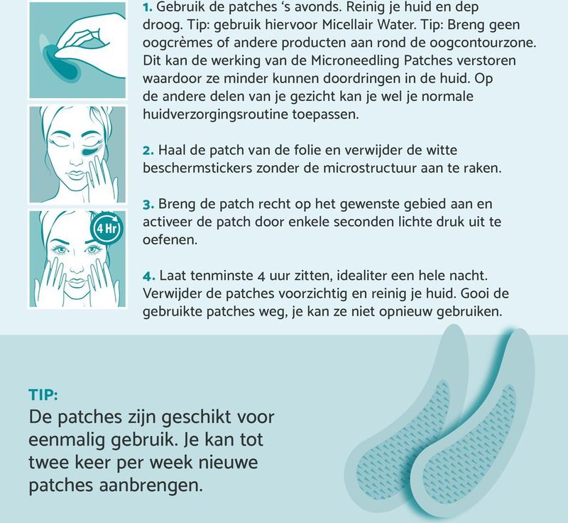 Remescar - Microneedling Patches - Gezichtsverzorging Patches voor onder de ogen - 2 stuks x 17 mg