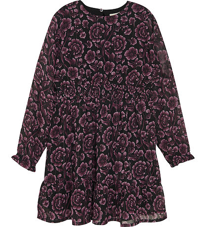 Creamie Kleid - Flower Dot - Black