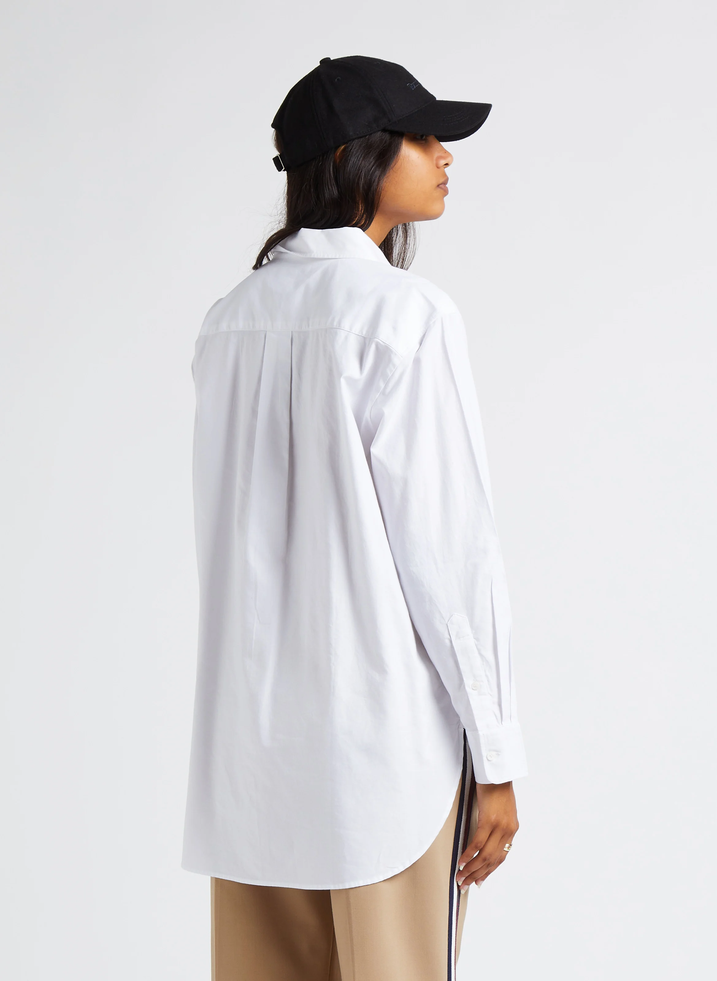 Chemise col classique en coton | Blanc
