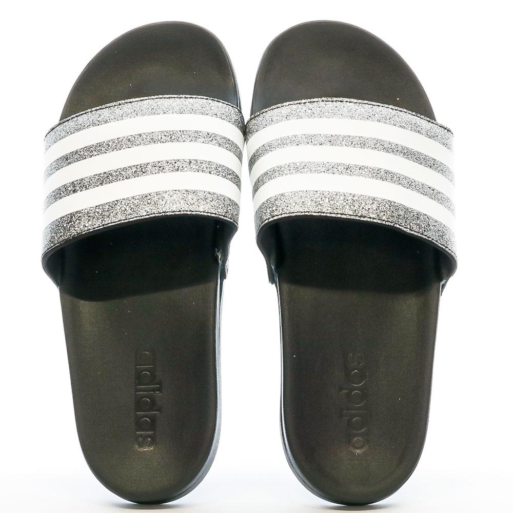 Adidas Claquettes Noire/Argent Adidas Adilette Comfort FY8836