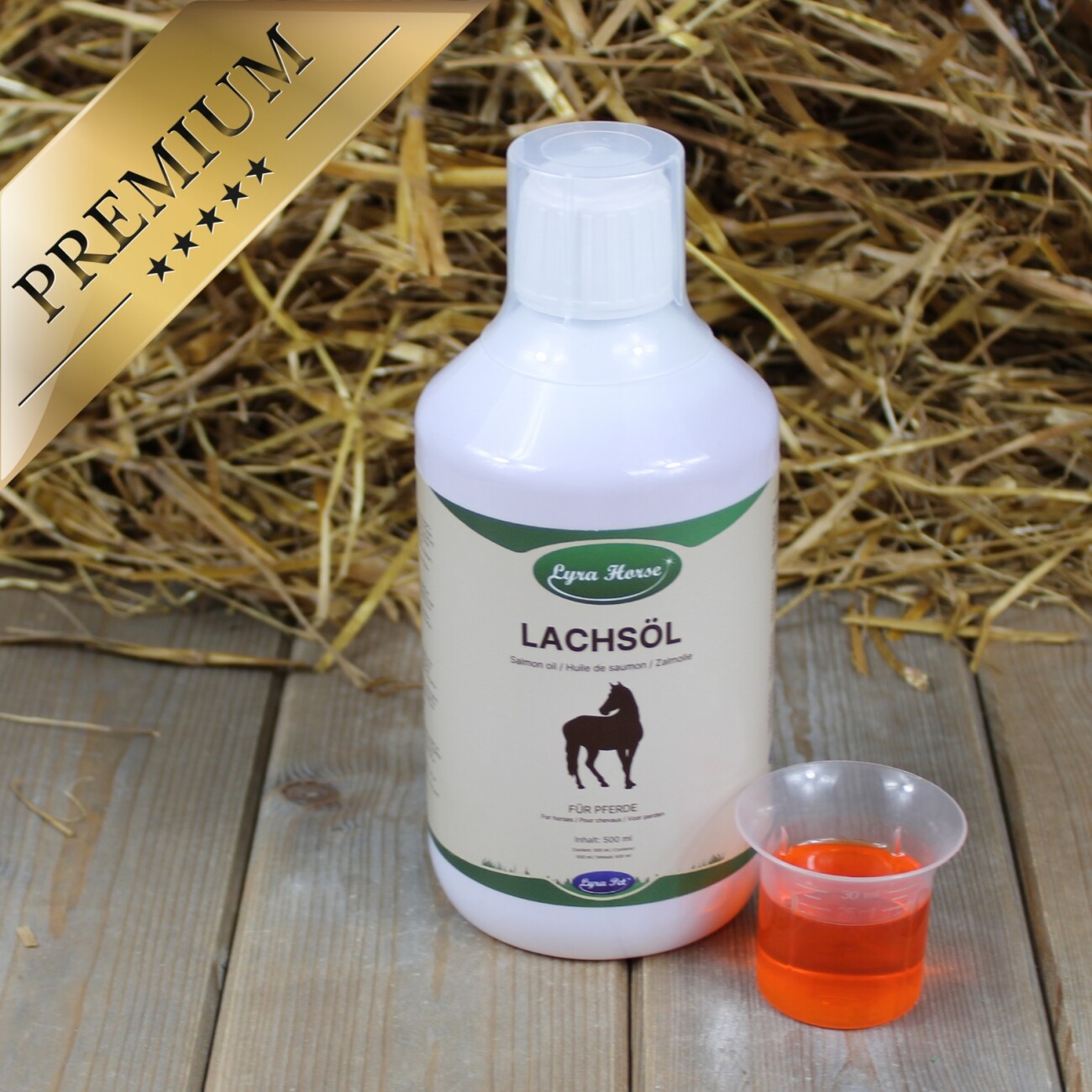 Lyra Pet Lyra Horse Barfer's Solution 100 % Lachsöl für Pferde 500 ml
