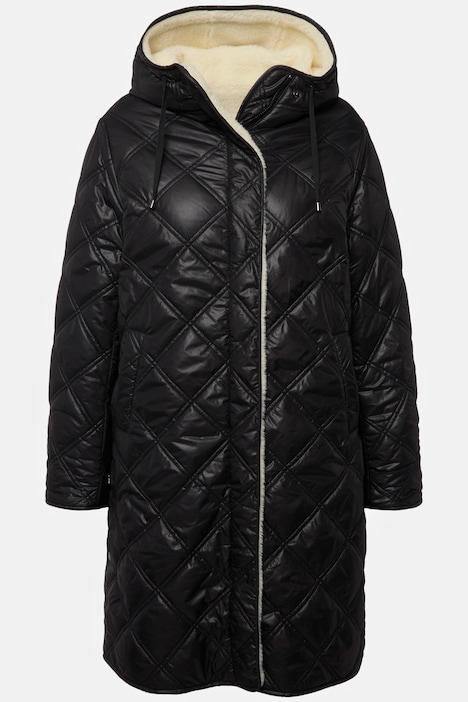 Wende-Steppjacke, Webpelz/Stepp, 2-Wege-Zipper