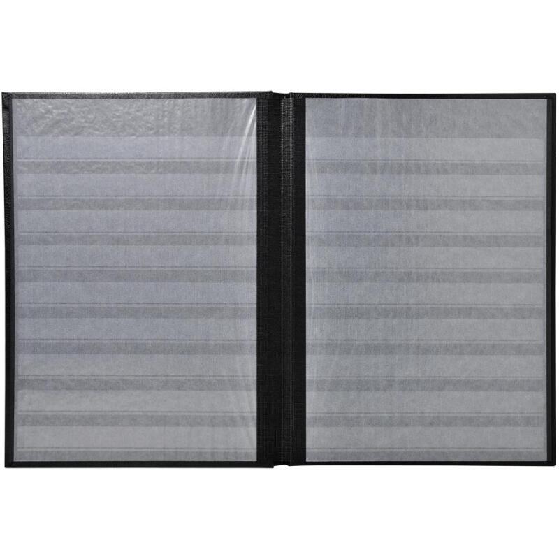 Album de timbres simili-cuir 16 pages noires - 22,5x30,5 cm