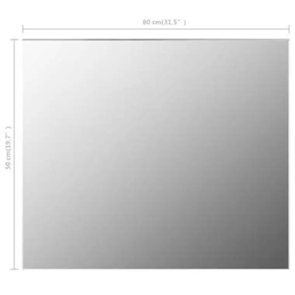 vidaXL - Spiegel - Zilver - Glas - 80 x 60 cm