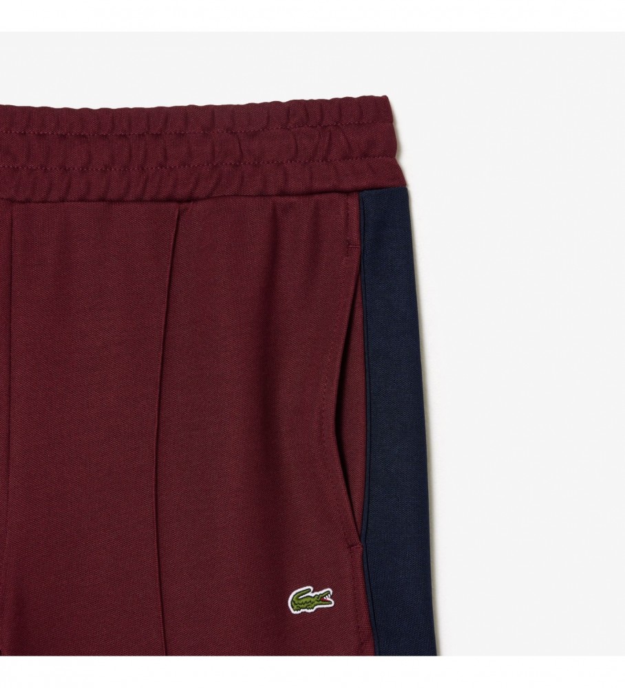 Calça de fato de treino Lacoste Paris cor de vinho
