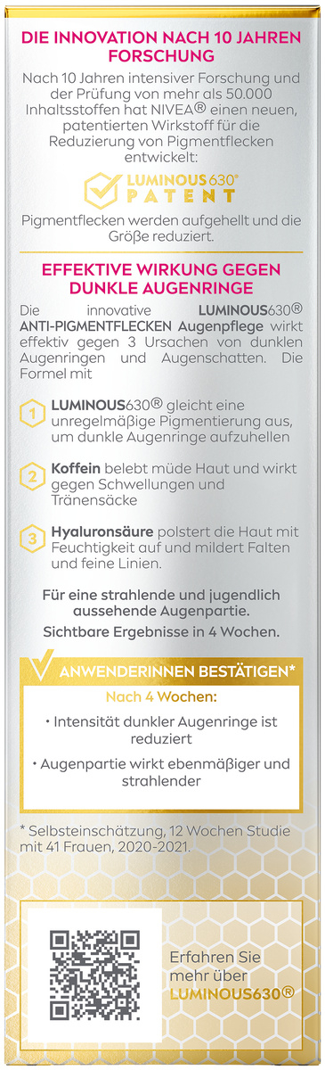 (15ml) Cellular Luminous630® Augenpflege Anti Dunkle Augenringe (100307)