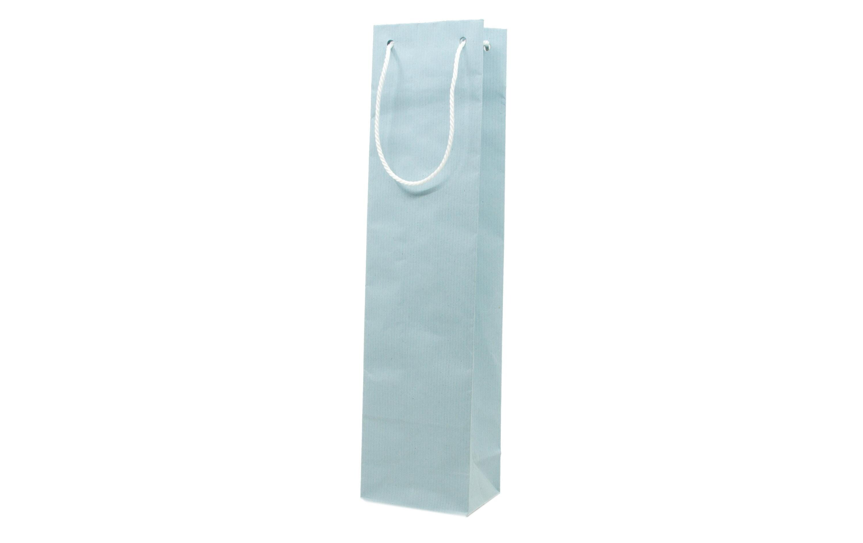 Flaschentasche Uni Hellblau 9 x 36 x 7 cmGeschenktüte für Flaschen