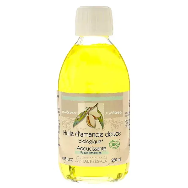 Óleo vegetal de amêndoas doces virgem orgânico Haut-Ségala 250ml