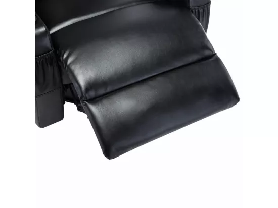 Fauteuil de massage inclinable électrique simili cuir noir Ripau