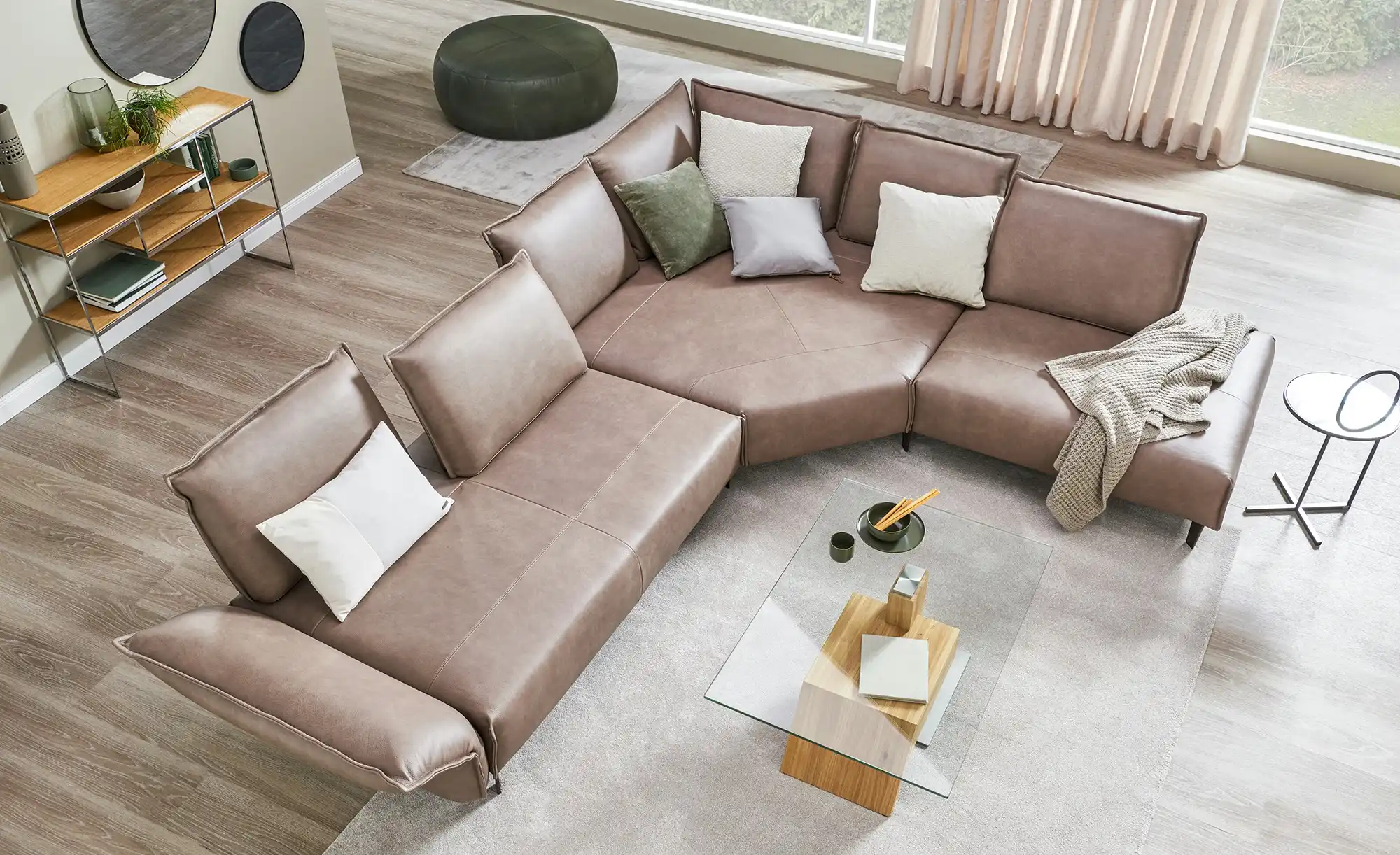 W.SCHILLIG Ecksofa aus Echtleder Bonnie