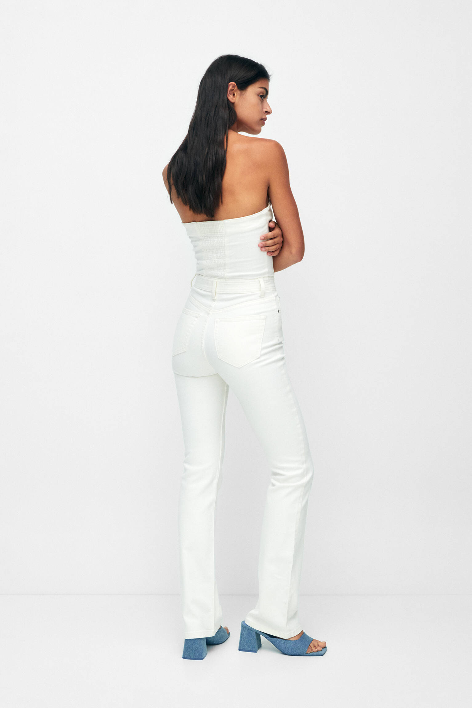 MACACÃO JEANS CORSET - BRANCO