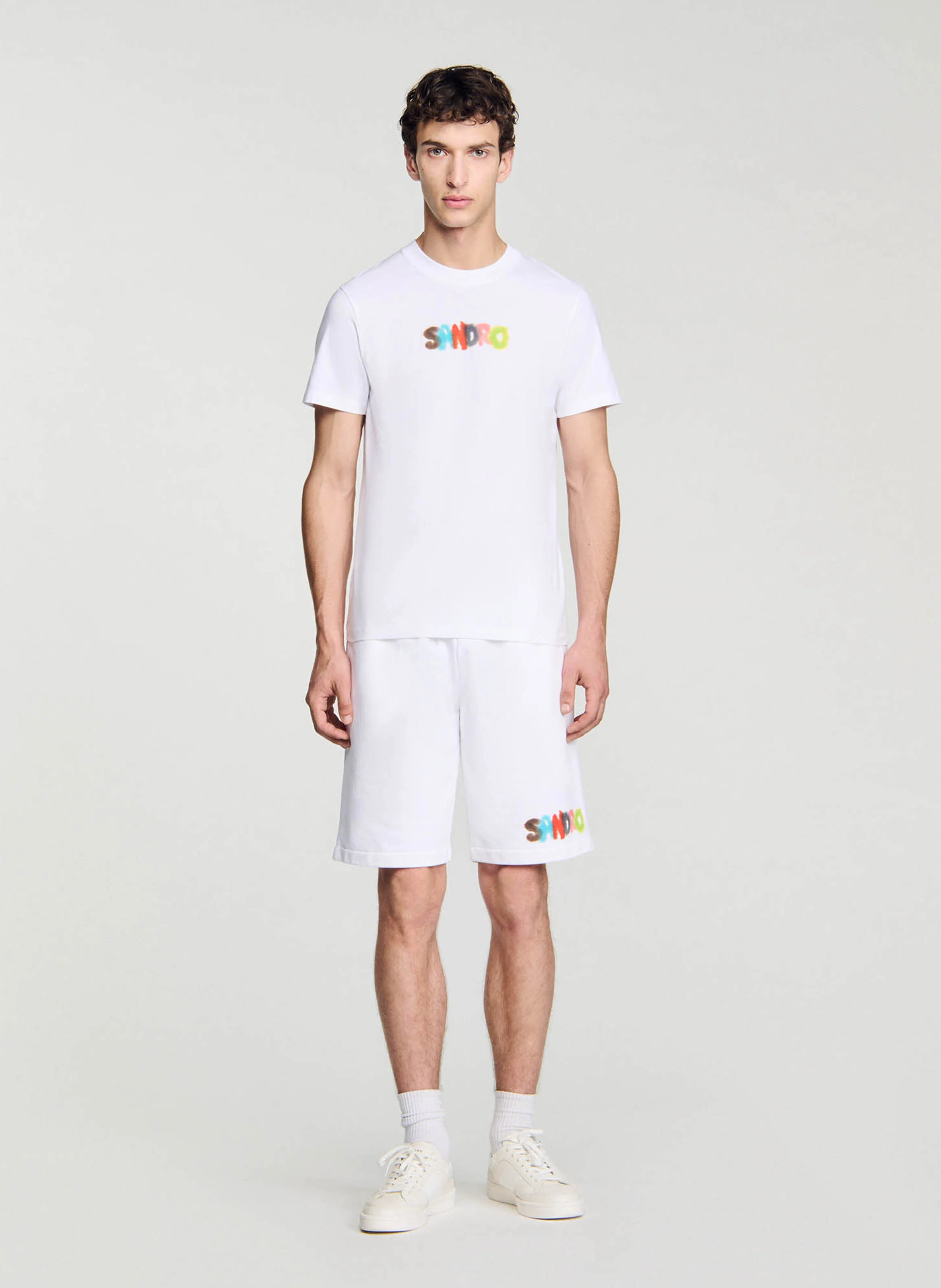 Tee-shirt droit imprimé en coton | Blanc