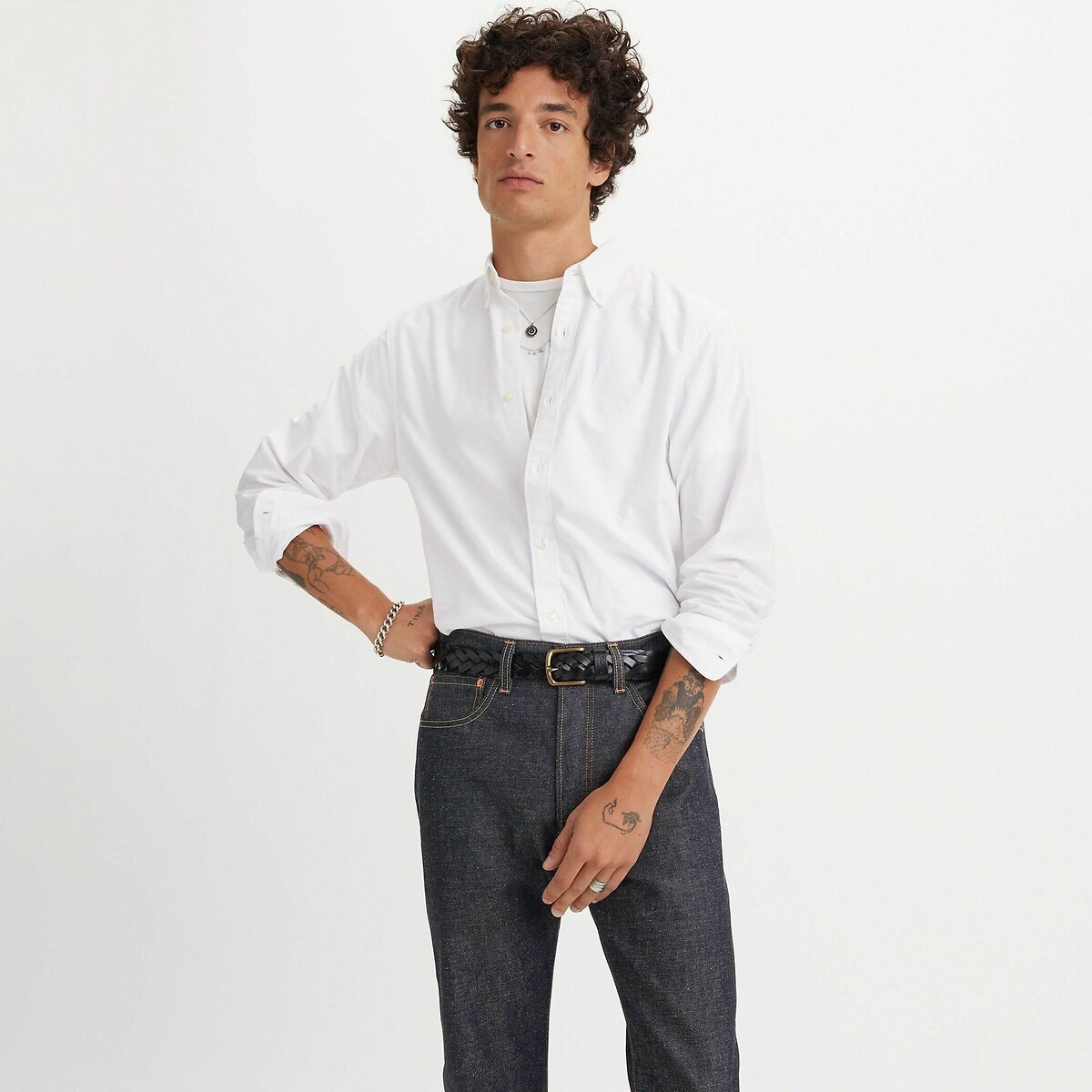 LEVI'S<br>Bainha com botão kraag Oxford relaxado
