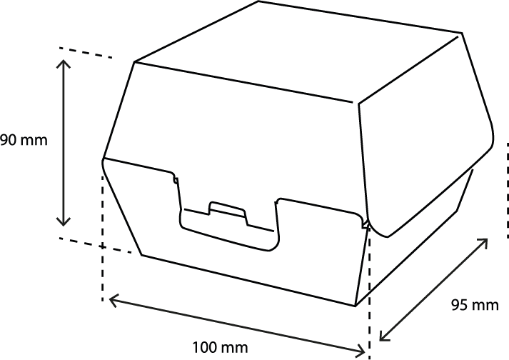 Hamburgerbakjes Middel FSC® kraft BIO