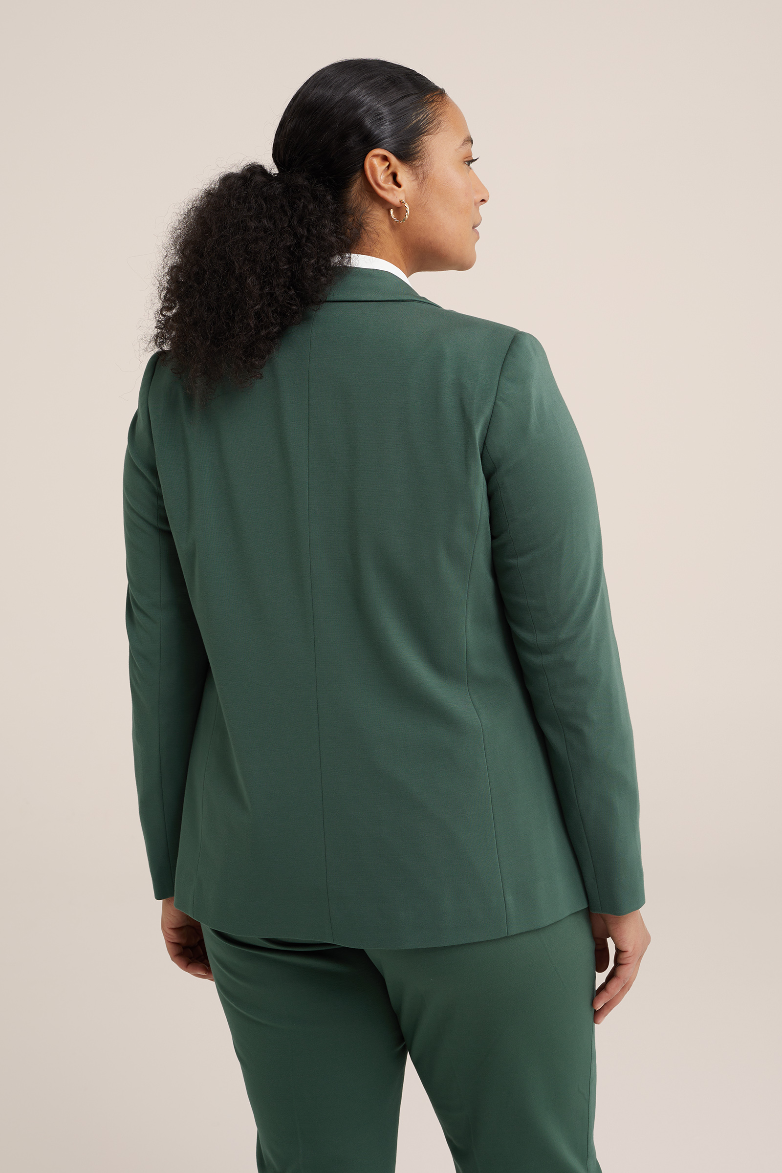 getailleerde blazer - Curve WE Fashion Mosgroen