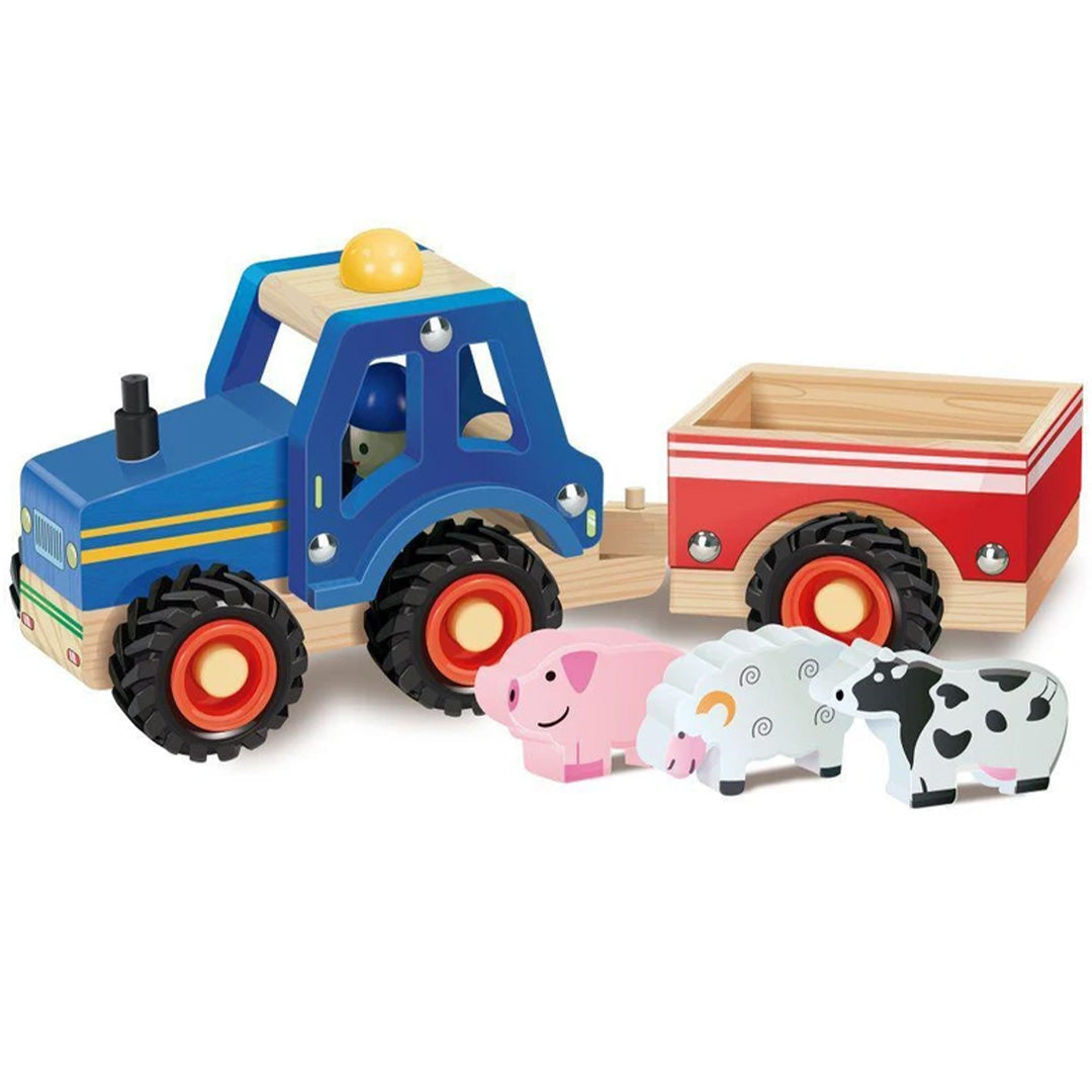 keycraft retro tractor en trailer - assorti