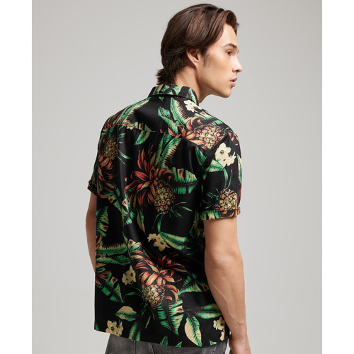 Superdry - CAMISA HAWAIANA DE MANGA CORTA Negro