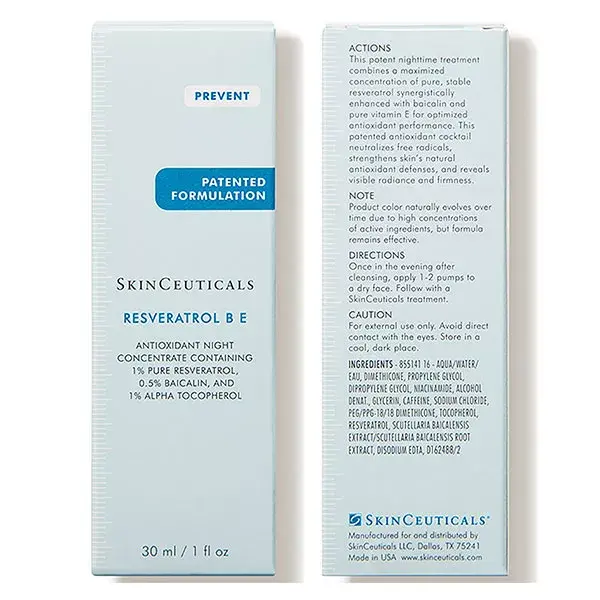 Sérum Facial Noturno Reparador SkinCeuticals Antioxidantes Resveratrol BE 30ml