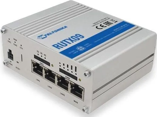 Teltonika RUTX09 - Router - WWAN 4-port switch - 1GbE - DIN monterbar på skinne