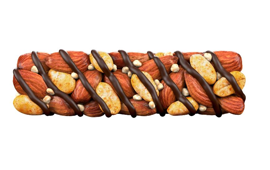 Riegel Dark Chocolate Nuts & Sea Salt 12 x 40 gRiegel aus dunkler Schokolade mit Nüssen und Meersalz