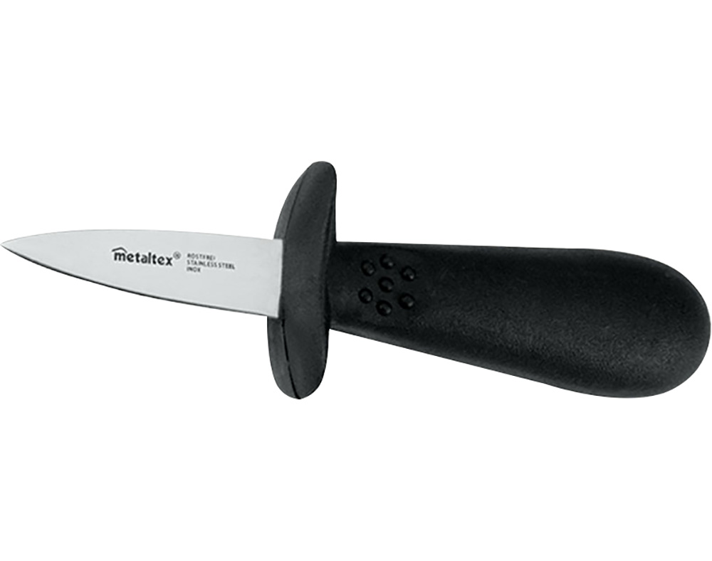 FACA PARA ABRIR OSTRAS METALTEX COM COM CABO PLÁSTICO 6.8X3.5X22.5CM